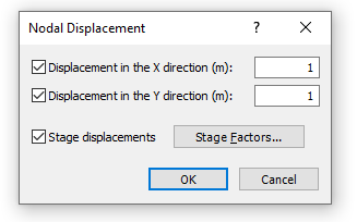 Nodal Displacement dialog box 