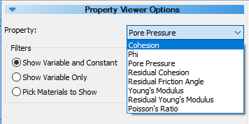 Property Viewer Options dialog box 