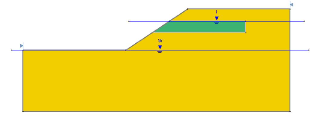 2D View of Perched Layer with Water Table