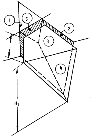 tetrahedral wedge with tension crack
