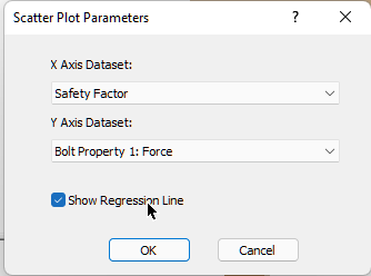 Scatter Plot Parameters dialog