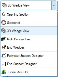 3D Wedge View Options List