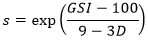 Equation for Parameter s