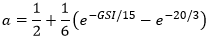 Equation for Parameter a