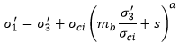 Generalized Hoek-Brown Strength Criterion