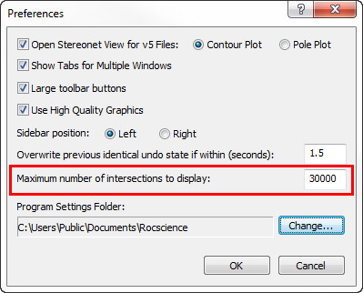 Dips Preferences dialog (from the File menu)