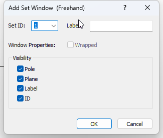 Add Set Window Dialog