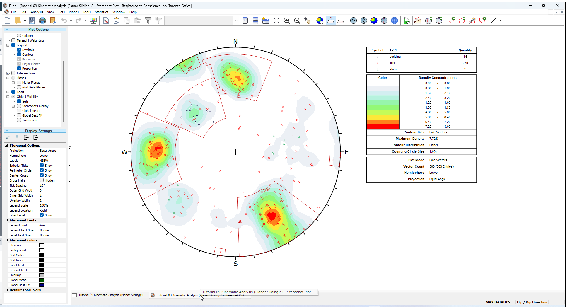 Stereonet Plot View 