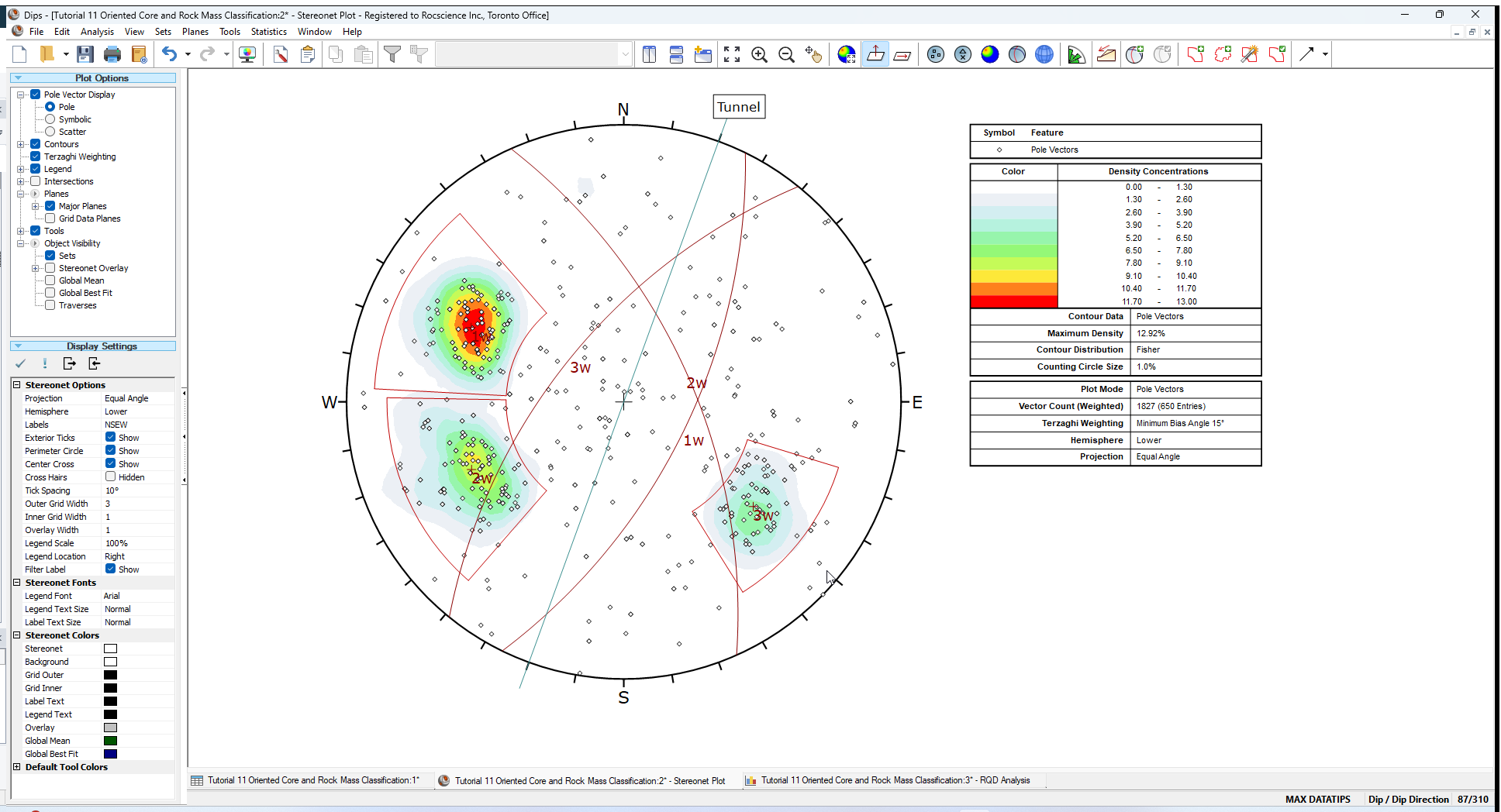 Pole vector diplay Plot Options