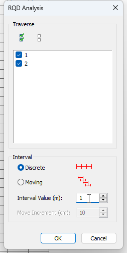 RQD Analysis Dialog