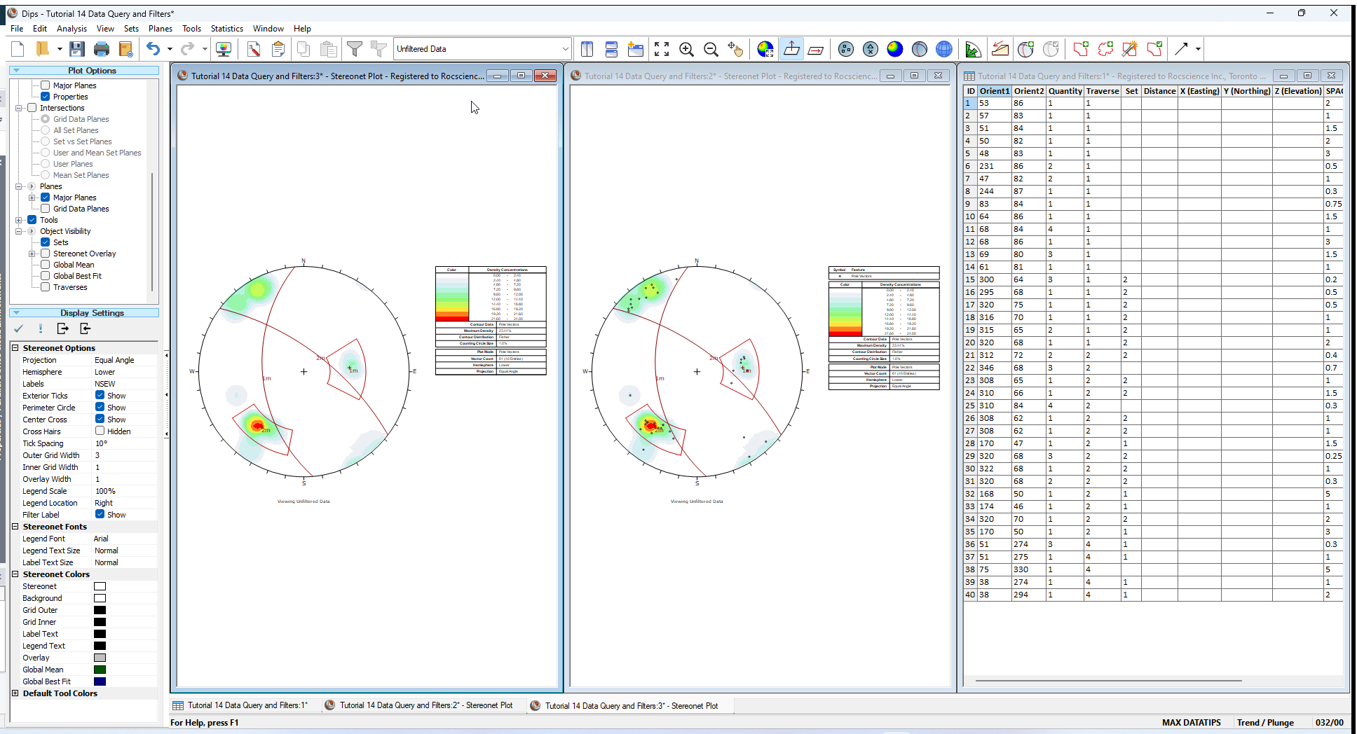 Stereonet Plot View