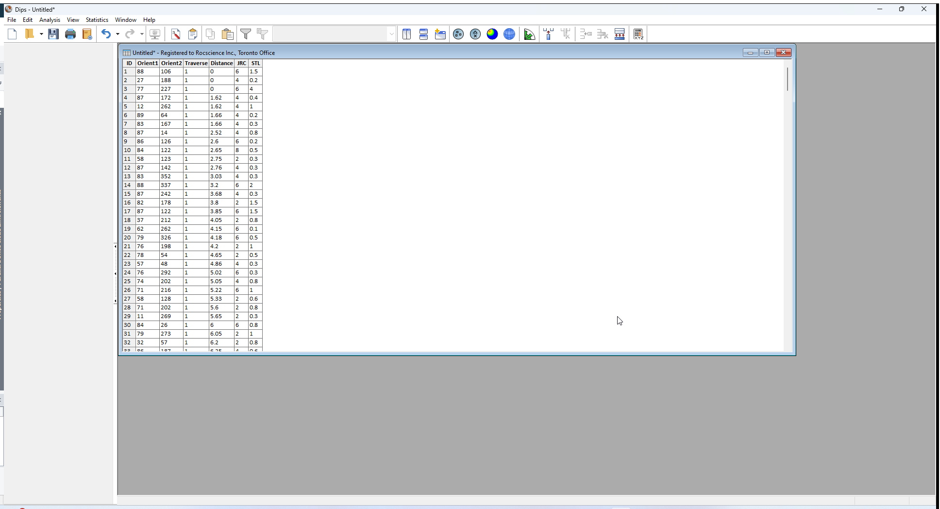 Grid Data table