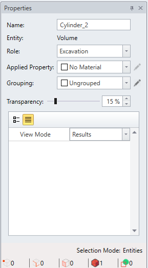 Properties dialog