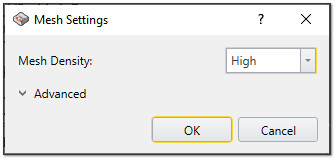 Mesh settings dialog