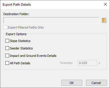 Export Path Details Dialog