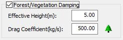 Forest/Vegetation Damping dialog 