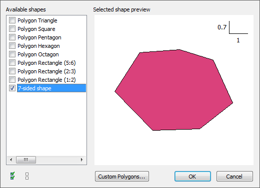 Selected Shape preview dialog 
