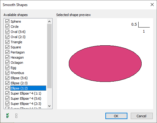 Smooth Shapes dialog 