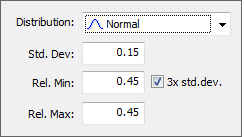 Distribution dialog 