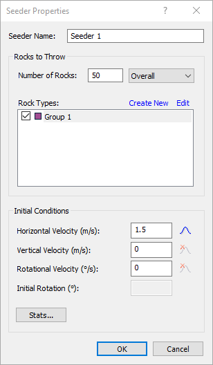 Seeder Properties dialog 