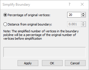 Simplify Boundary dialog 