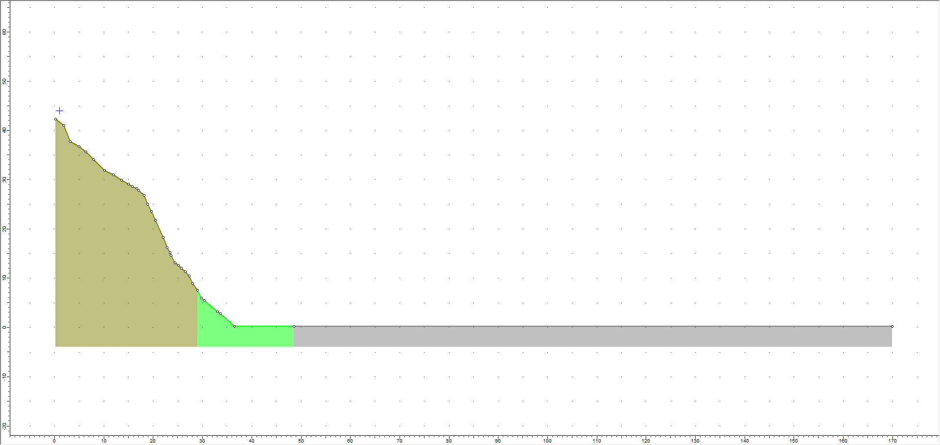 Image of model with assigned slope materials 