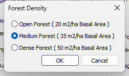 Forest Density popup 