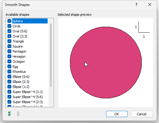 Smooth Shapes dialog box 