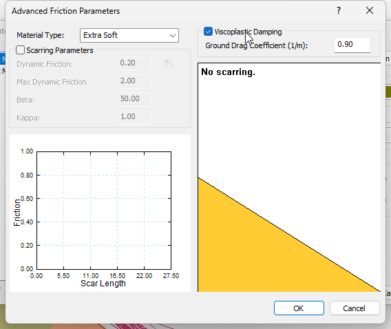 Advanced Friction Parameters dialog 
