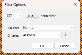 Filter Options dialog 