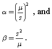 shape and scale parameters of