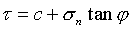 Mohr-Coulomb equation