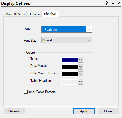  Display Options