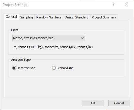 Project Settings dialog