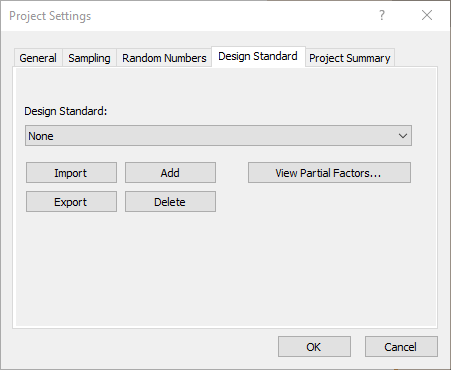 Project Settings dialog