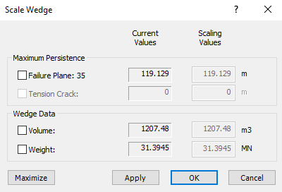 Scale Wedge dialog