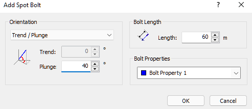 Add Spot Bolt dialog 