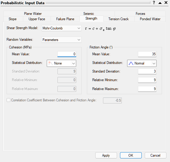 Probabilistic Input Data