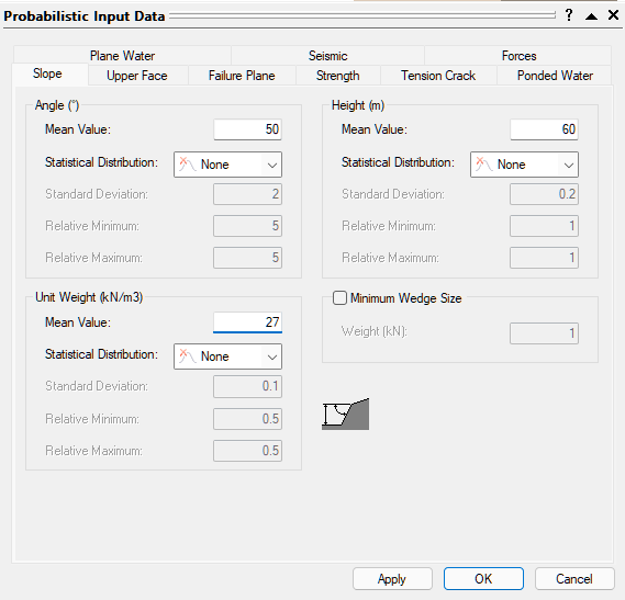 Probabilistic Input Data