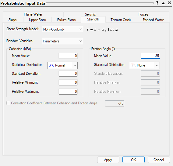 Probabilistic Input Data