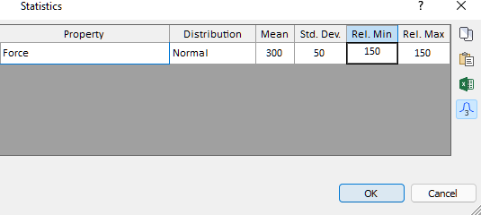 Statistics dialog