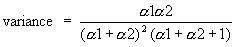 Equation for Variance