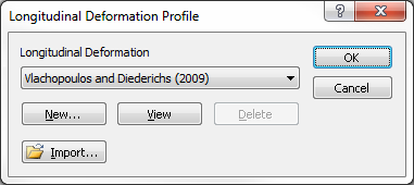 Longitudinal Deformation Profile Dialog