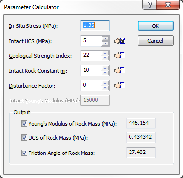 Parameter Calculator Dialog