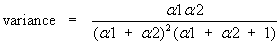 beta variance function