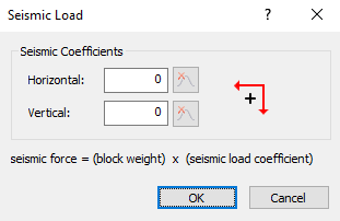  Seismic Load dialog 