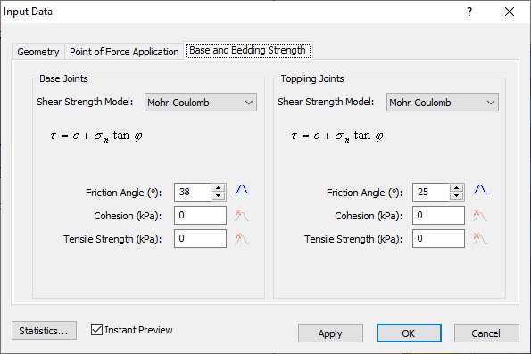 Input Data base and bedding