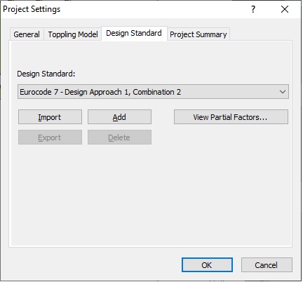 Project Settings Design Approach 1, Combination 2