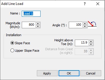 Add Line Load dialog