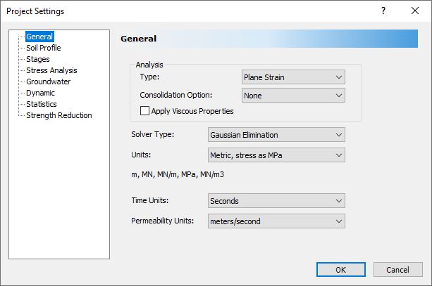  Project Settings general